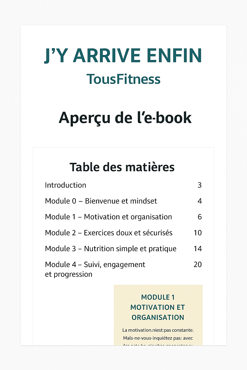 Un contenu structuré, motivant, et vraiment pensé pour ceux qui débutent.